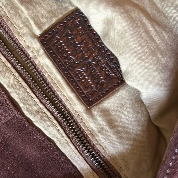 Vintage Lucky Brand Suede Foldover Stash Bag - Picture 9 of 10